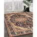 Traditional Red Brown Persian Rug in Family Room, tr4497