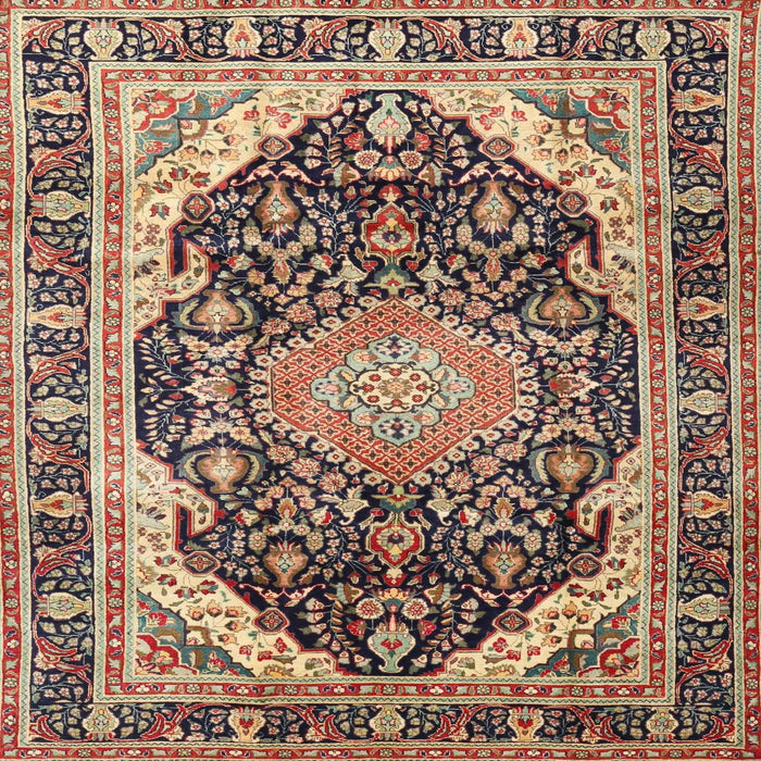 Square Traditional Red Brown Persian Rug, tr4497