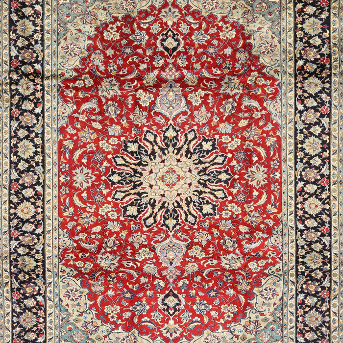 Traditional Tan Brown Medallion Rug, tr449