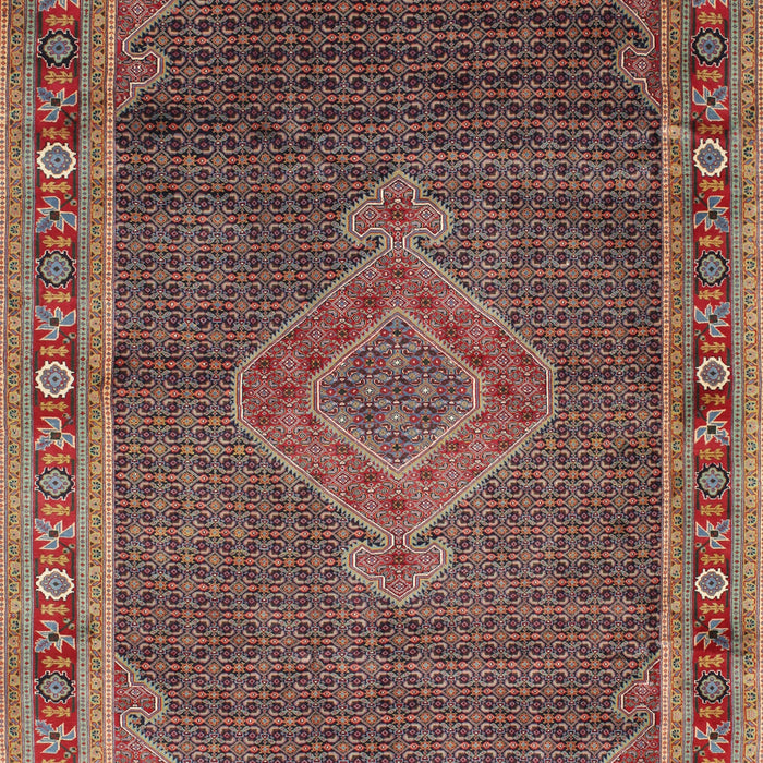 Machine Washable Traditional Orange Salmon Pink Rug, wshtr44