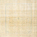 Square Traditional Golden Blonde Gold Persian Rug, tr4500