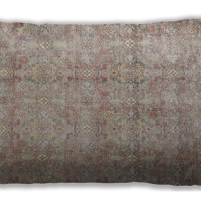 Traditional Classic Rectangular Tan Brown Lumbar Throw Pillow, 13 inch by 19 inch, lbtr4503