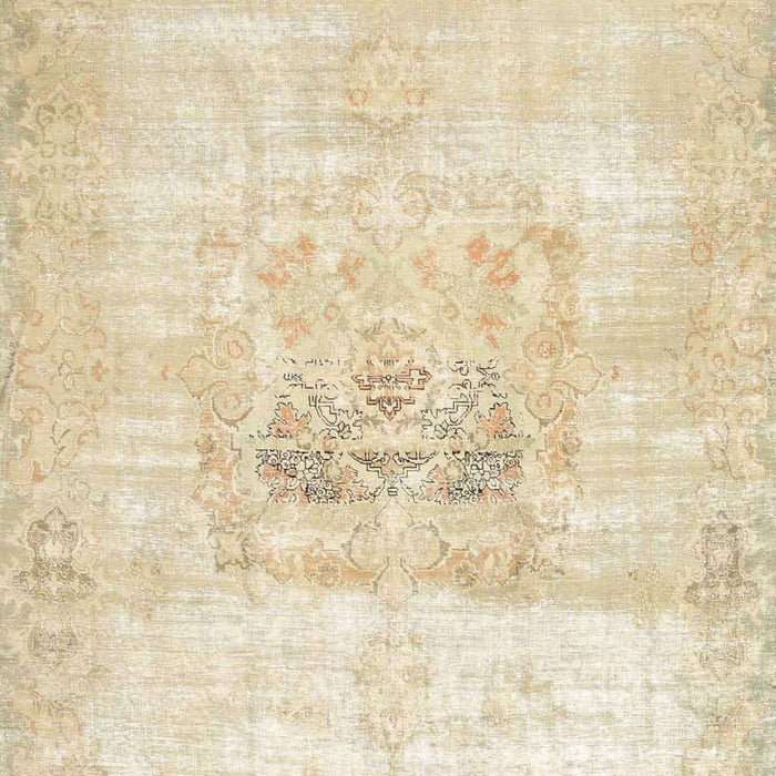 Machine Washable Traditional Gold Rug, wshtr4505