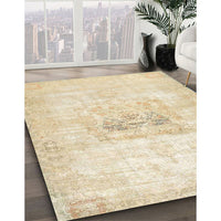 Traditional Golden Blonde Gold Persian Rug, tr4505