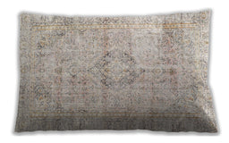 Traditional Classic Rectangular Light French Beige Brown Lumbar Throw Pillow, 13 inch by 19 inch, lbtr4506