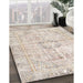 Traditional Light French Beige Brown Persian Rug in Family Room, tr4506