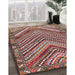 Machine Washable Traditional Brown Red Rug in a Family Room, wshtr4508