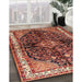 Machine Washable Traditional Tomato Red Rug in a Family Room, wshtr450