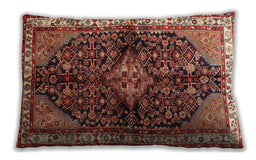 Traditional Classic Rectangular Tomato Red Lumbar Throw Pillow, 13 inch by 19 inch, lbtr450