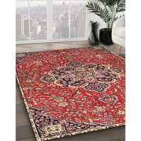 Traditional Light Copper Gold Medallion Rug, tr4510