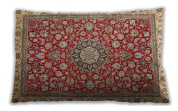 Traditional Classic Rectangular Red Lumbar Throw Pillow, 13 inch by 19 inch, lbtr4513