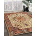 Machine Washable Traditional Brown Red Rug in a Family Room, wshtr4514