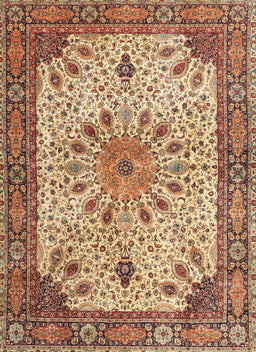 Machine Washable Traditional Brown Red Rug, wshtr4514