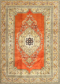 Machine Washable Traditional Red Rug, wshtr4515