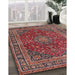 Machine Washable Traditional Saffron Red Rug in a Family Room, wshtr4519