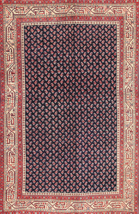 Machine Washable Traditional Vermilion Red Rug, wshtr451