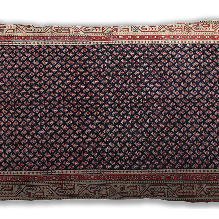 Traditional Classic Rectangular Vermilion Red Lumbar Throw Pillow, 13 inch by 19 inch, lbtr451