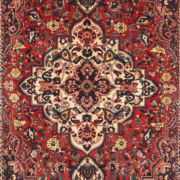 Machine Washable Traditional Saffron Red Rug, wshtr4520