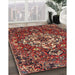 Traditional Saffron Red Persian Rug in Family Room, tr4520