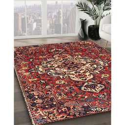 Machine Washable Traditional Saffron Red Rug in a Family Room, wshtr4520