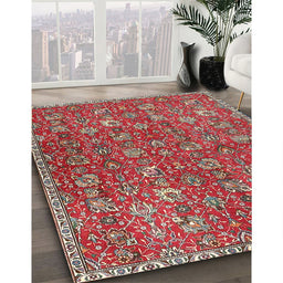 Traditional Red Persian Rug in Family Room, tr4521