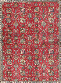 Machine Washable Traditional Red Rug, wshtr4521