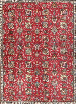 Machine Washable Traditional Red Rug, wshtr4521