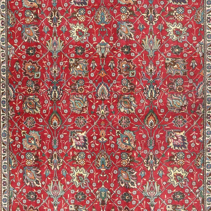 Machine Washable Traditional Red Rug, wshtr4521
