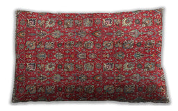 Traditional Classic Rectangular Red Lumbar Throw Pillow, 13 inch by 19 inch, lbtr4521