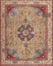 Machine Washable Traditional Brown Red Rug, wshtr4523