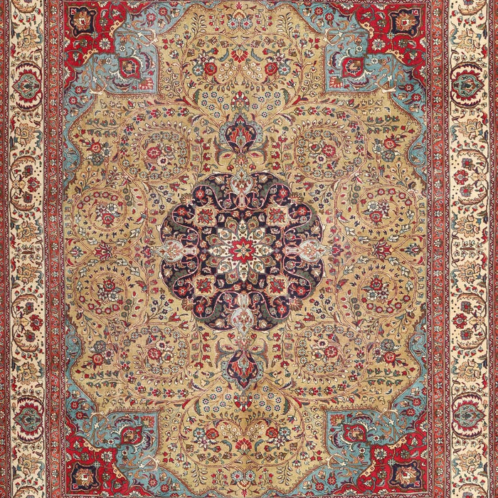 Traditional Brown Red Medallion Rug, tr4523