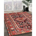 Machine Washable Traditional Orange Salmon Pink Rug in a Family Room, wshtr4524