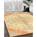 Machine Washable Traditional Yellow Rug in a Family Room, wshtr4525