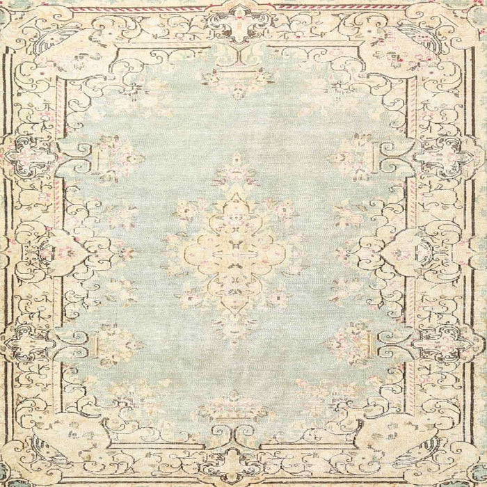 Square Traditional Peach Beige Persian Rug, tr4526
