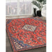 Traditional Orange Salmon Pink Persian Rug in Family Room, tr4527