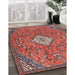 Machine Washable Traditional Orange Salmon Pink Rug in a Family Room, wshtr4527
