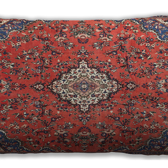 Traditional Classic Rectangular Orange Salmon Pink Lumbar Throw Pillow, 13 inch by 19 inch, lbtr4527