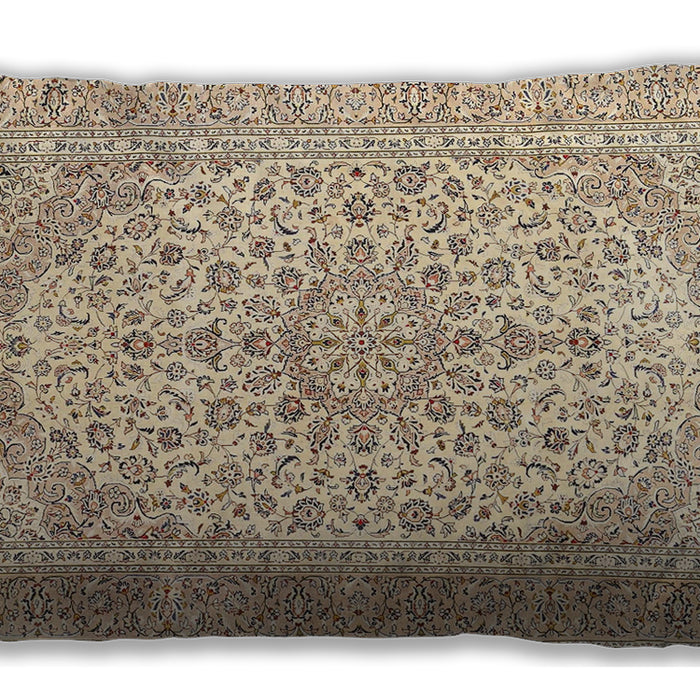 Traditional Classic Rectangular Dark Almond Brown Lumbar Throw Pillow, 13 inch by 19 inch, lbtr4529