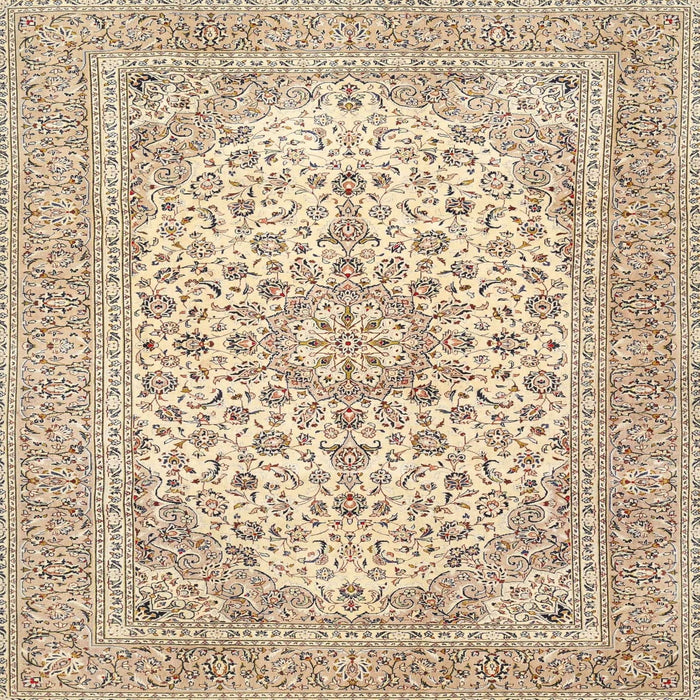 Round Machine Washable Traditional Dark Almond Brown Rug, wshtr4529