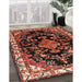 Traditional Saffron Red Persian Rug in Family Room, tr452