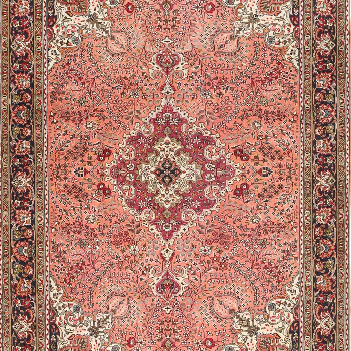 Traditional Fire Brick Red Medallion Rug, tr4530