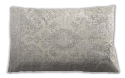 Traditional Classic Rectangular Pale Silver Gray Lumbar Throw Pillow, 13 inch by 19 inch, lbtr4533