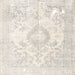 Square Traditional Pale Silver Gray Persian Rug, tr4533