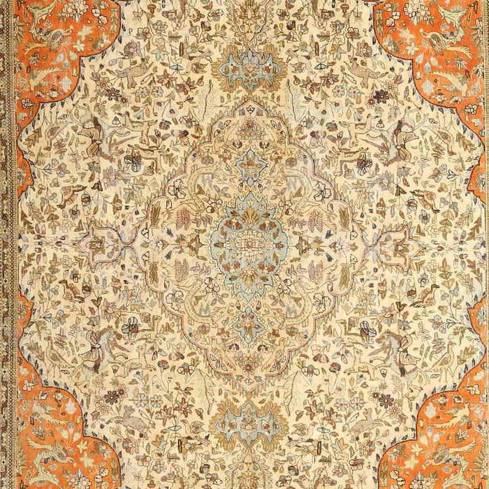 Traditional Brown Gold Persian Rug, tr4534