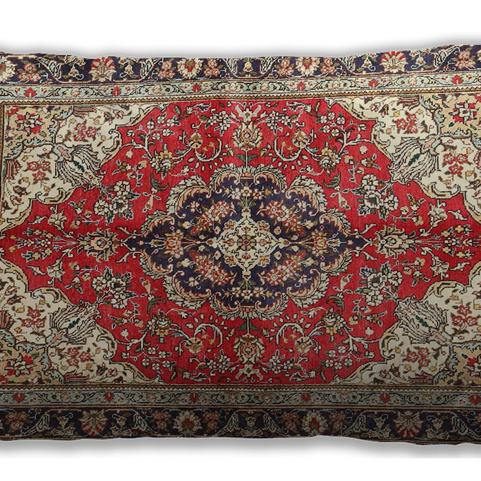 Traditional Classic Rectangular Brown Red Lumbar Throw Pillow, 13 inch by 19 inch, lbtr4535