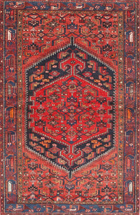 Machine Washable Traditional Rust Pink Rug, wshtr4536