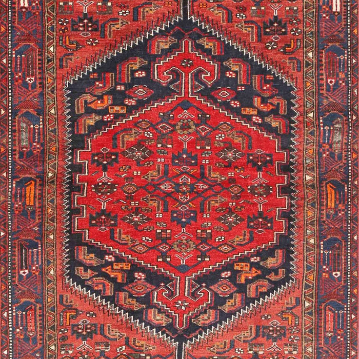 Machine Washable Traditional Rust Pink Rug, wshtr4536