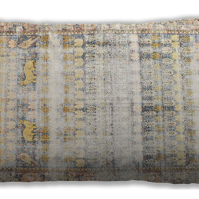 Traditional Classic Rectangular Light French Beige Brown Lumbar Throw Pillow, 13 inch by 19 inch, lbtr4537