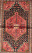 Machine Washable Traditional Fire Brick Red Rug, wshtr453