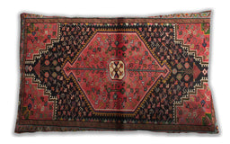Traditional Classic Rectangular Fire Brick Red Lumbar Throw Pillow, 13 inch by 19 inch, lbtr453